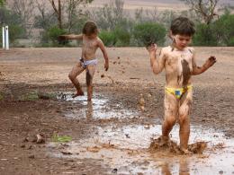 Rain dance or mud bath